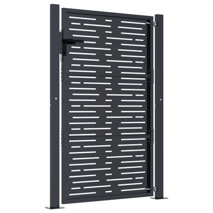 Garden Gate Anthracite 100x125 cm Steel Square Design