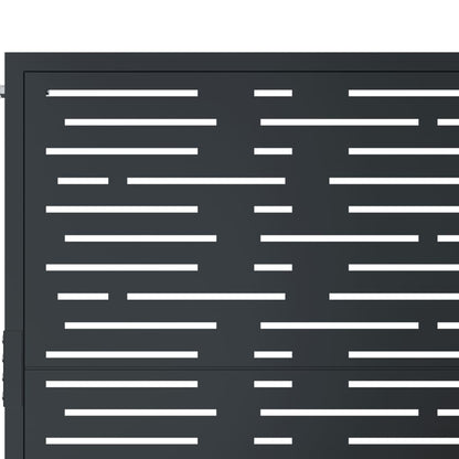 Garden Gate Anthracite 100x125 cm Steel Square Design