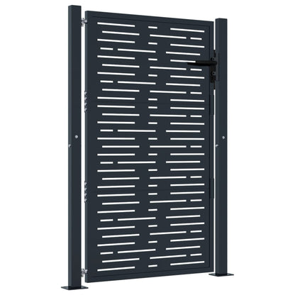 Garden Gate Anthracite 100x150 cm Steel Square Design