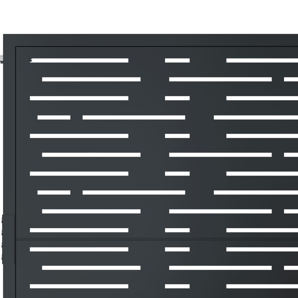 Garden Gate Anthracite 100x150 cm Steel Square Design