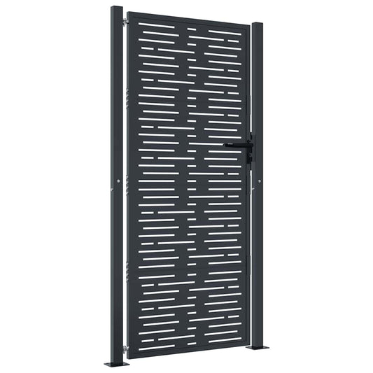 Garden Gate Anthracite 100x175 cm Steel Square Design