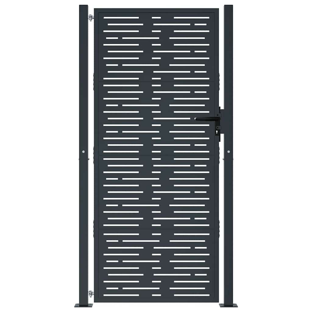 Garden Gate Anthracite 100x175 cm Steel Square Design