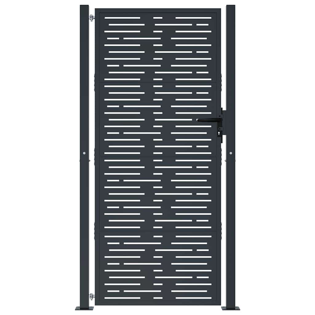 Garden Gate Anthracite 100x175 cm Steel Square Design