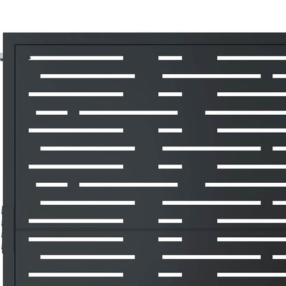 Garden Gate Anthracite 100x175 cm Steel Square Design