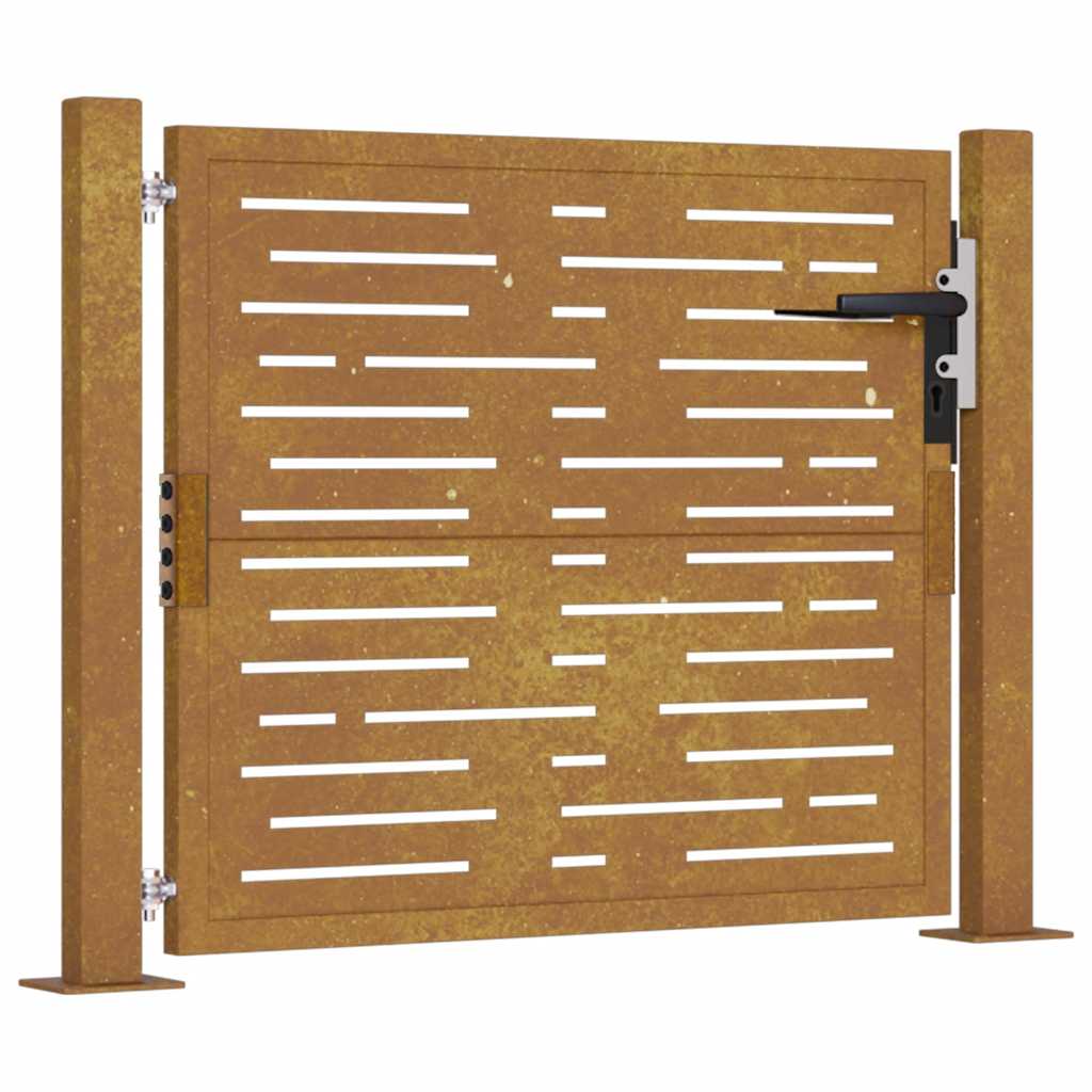 Garden Gate 100x75 cm Corten Steel Square Design