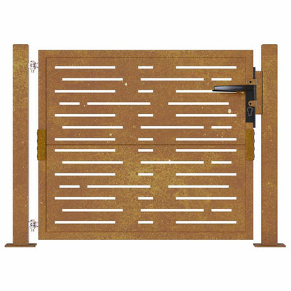 Garden Gate 100x75 cm Corten Steel Square Design
