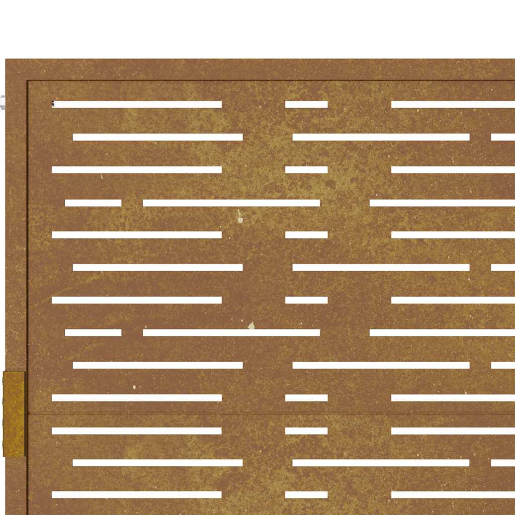 Garden Gate 100x75 cm Corten Steel Square Design