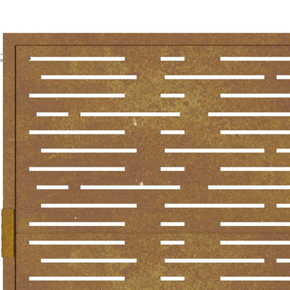 Garden Gate 100x75 cm Corten Steel Square Design