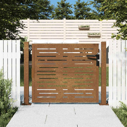 Garden Gate 100x75 cm Corten Steel Square Design