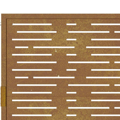 Garden Gate 100x150 cm Corten Steel Square Design