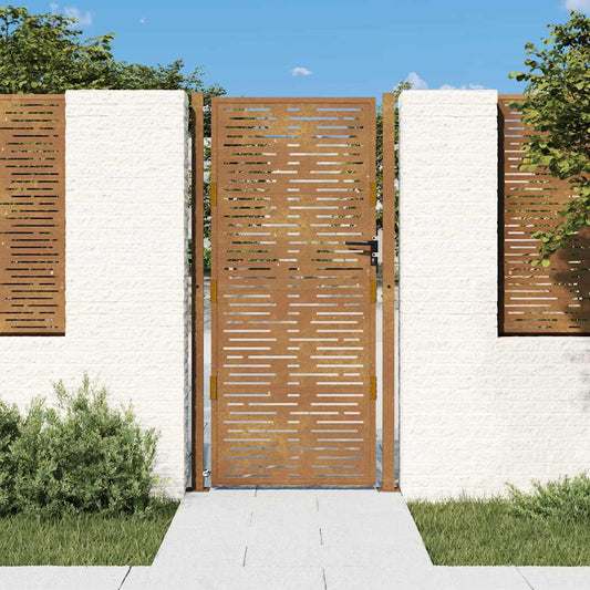 Garden Gate 100x175 cm Corten Steel Square Design