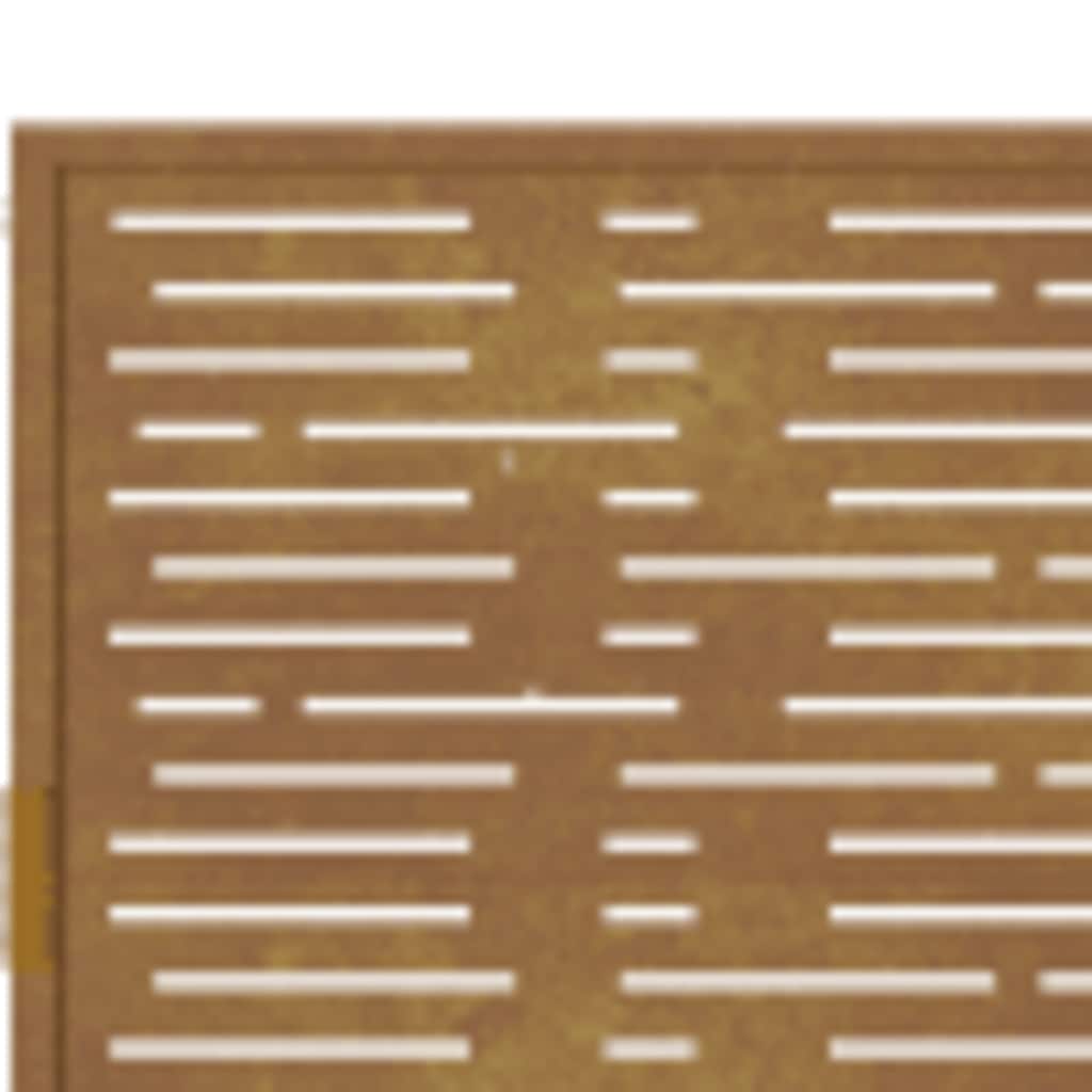 Garden Gate 100x200 cm Corten Steel Square Design