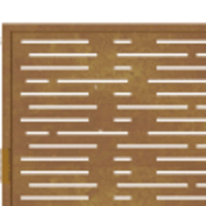 Garden Gate 100x200 cm Corten Steel Square Design