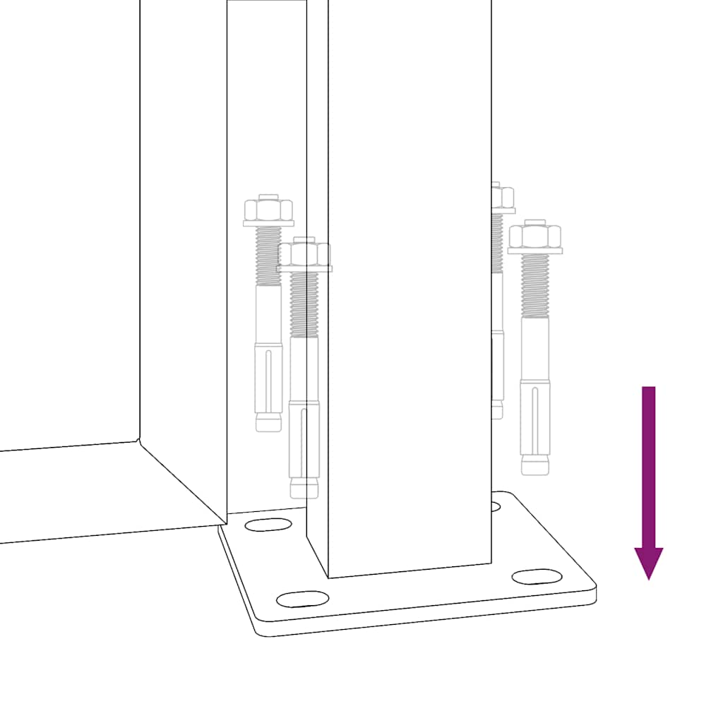 Garden Gate 100x200 cm Corten Steel Square Design