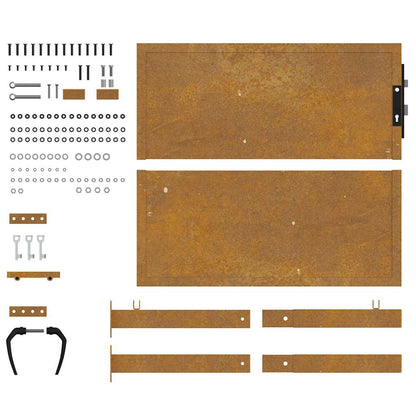 Garden Gate 100x100 cm Corten Steel