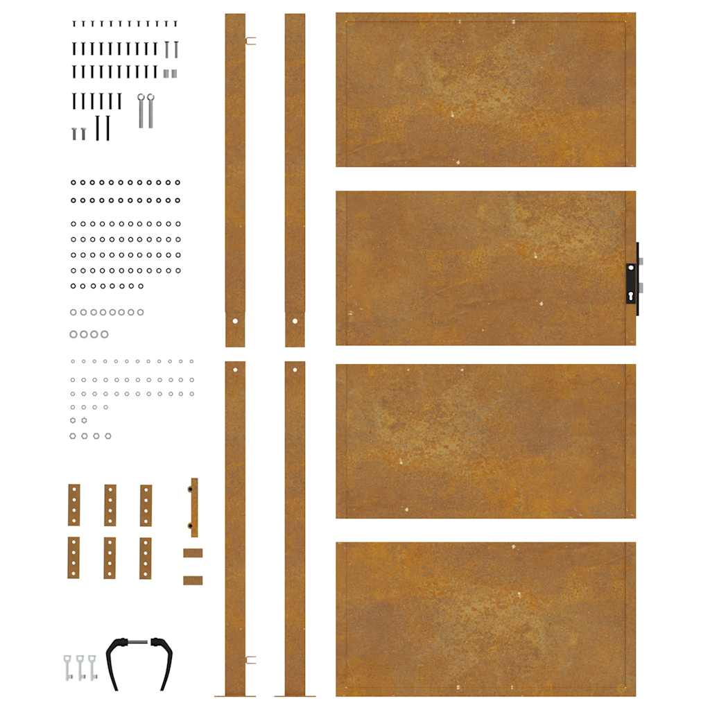 Garden Gate 100x175 cm Corten Steel