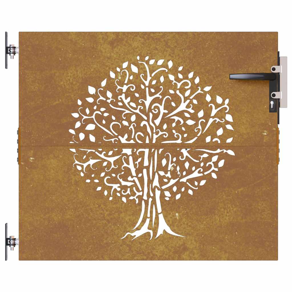 Garden Gate 85x75 cm Corten Steel Tree Design