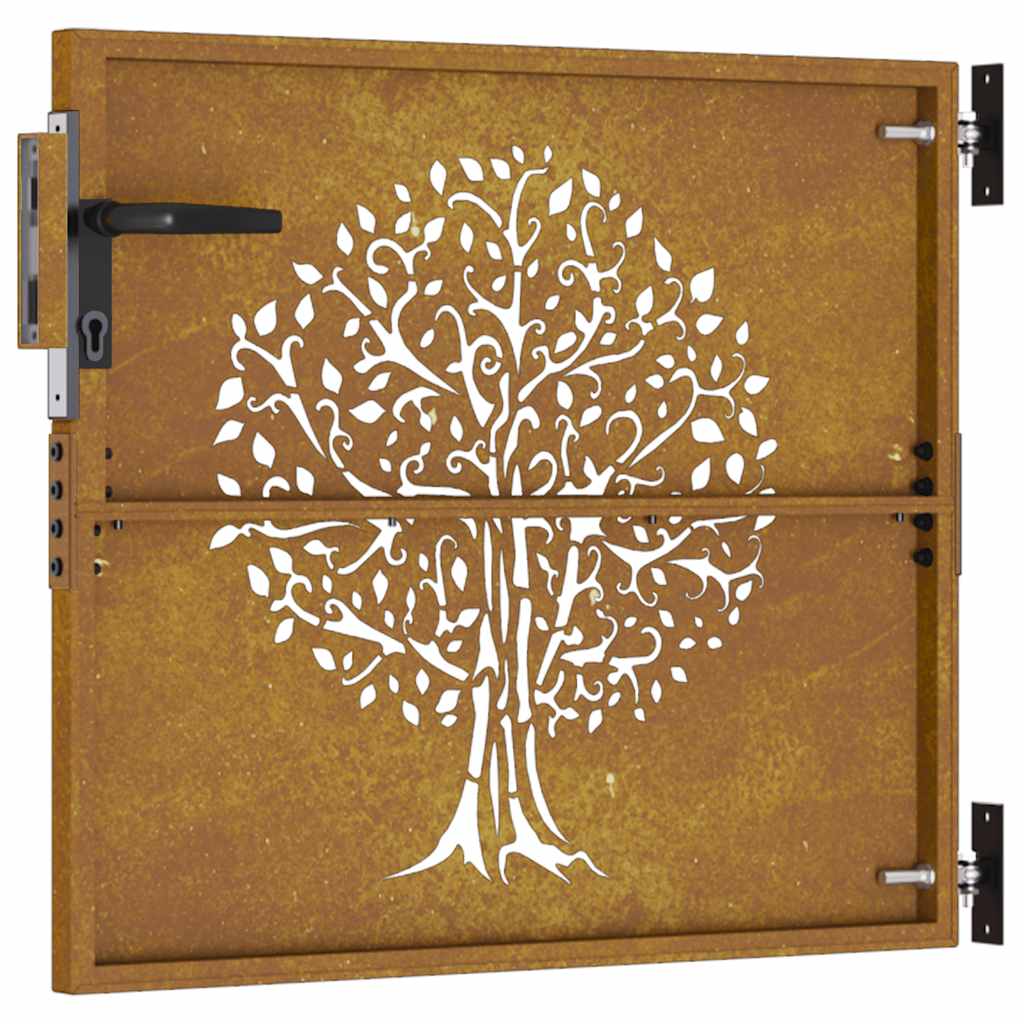 Garden Gate 85x75 cm Corten Steel Tree Design