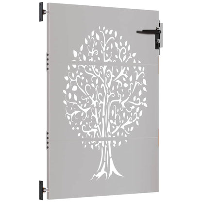 Garden Gate 85x125 cm Corten Steel Tree Design