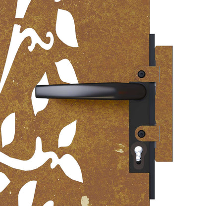 Garden Gate 85 x 150 cm Powder-coated steel Black Lockable