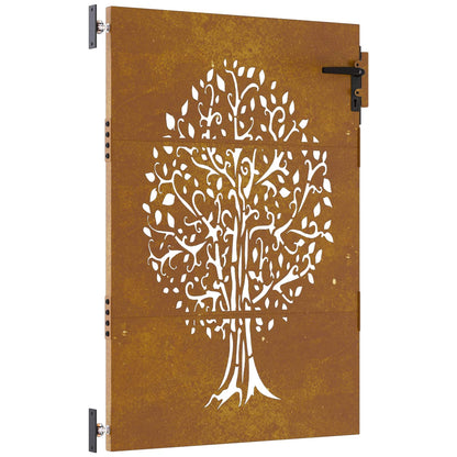 Garden Gate 85 x 150 cm Powder-coated steel Black Lockable