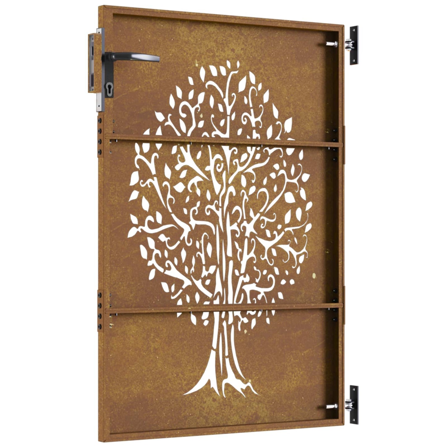 Garden Gate 85 x 150 cm Powder-coated steel Black Lockable