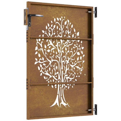 Garden Gate 85 x 150 cm Powder-coated steel Black Lockable