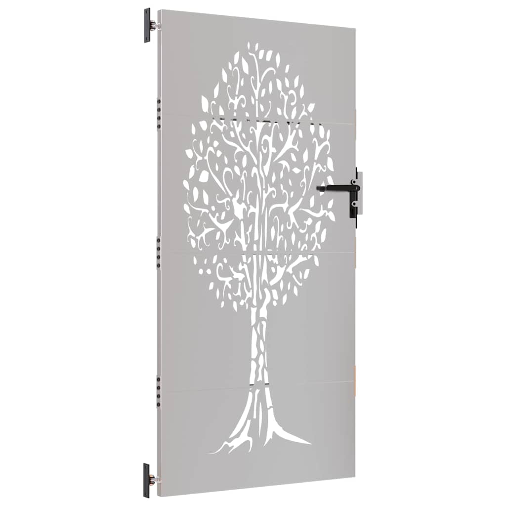 Garden Gate 85x175 cm Corten Steel Tree Design