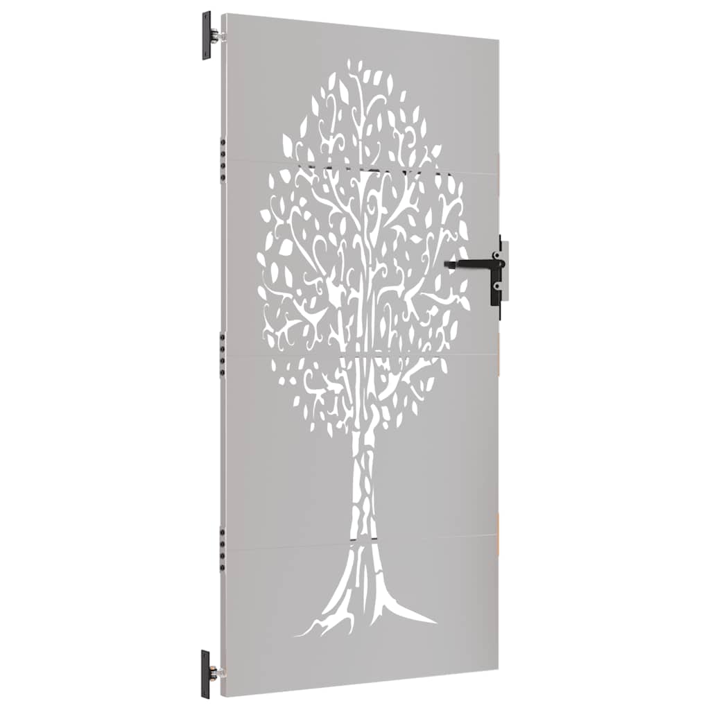 Garden Gate 85x200 cm Corten Steel Tree Design