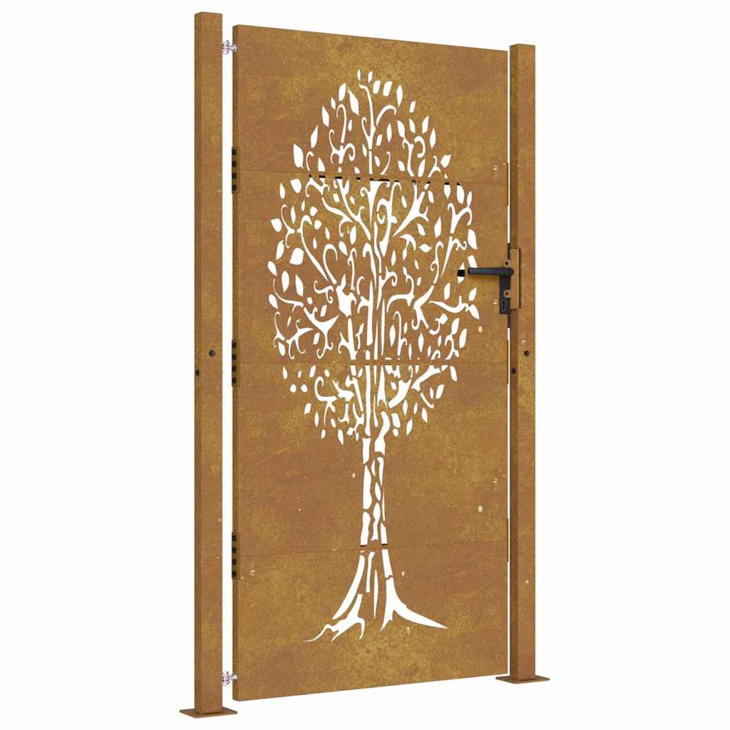 Garden Gate 100x175 cm Corten Steel Tree Design