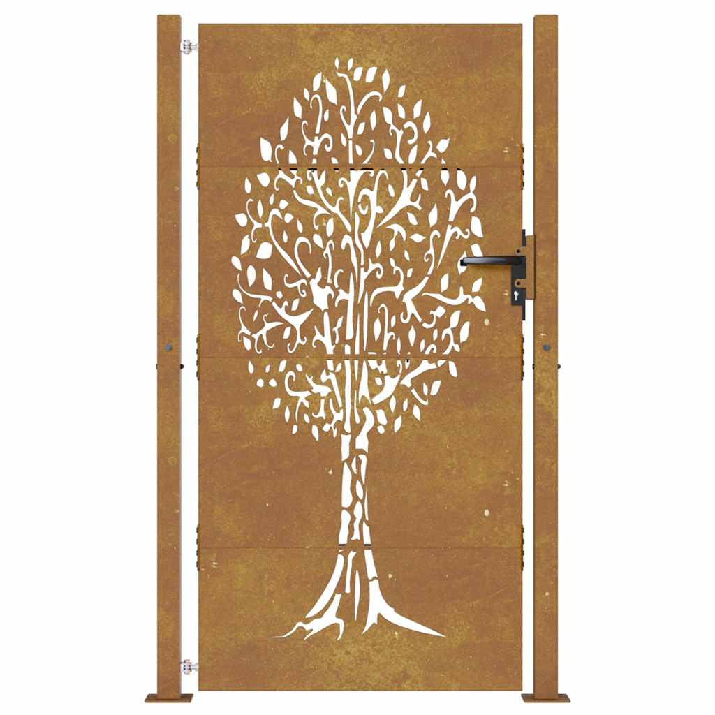Garden Gate 100x175 cm Corten Steel Tree Design