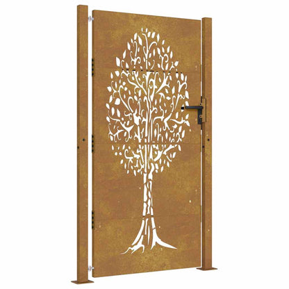 Garden Gate 100x200 cm Corten Steel Tree Design