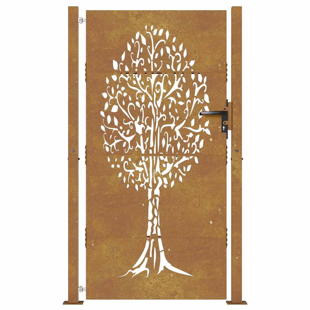 Garden Gate 100x200 cm Corten Steel Tree Design