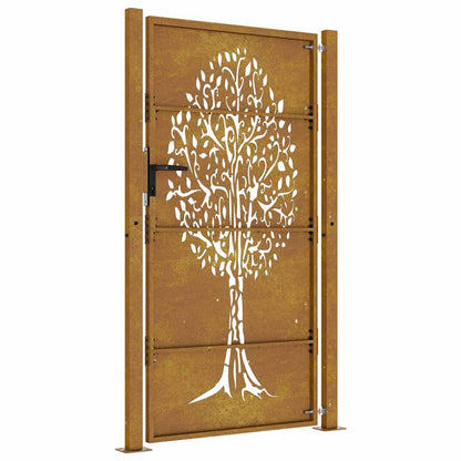 Garden Gate 100x200 cm Corten Steel Tree Design