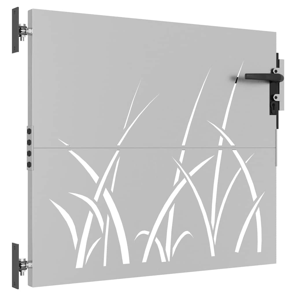 Garden Gate 85x75 cm Corten Steel Grass Design
