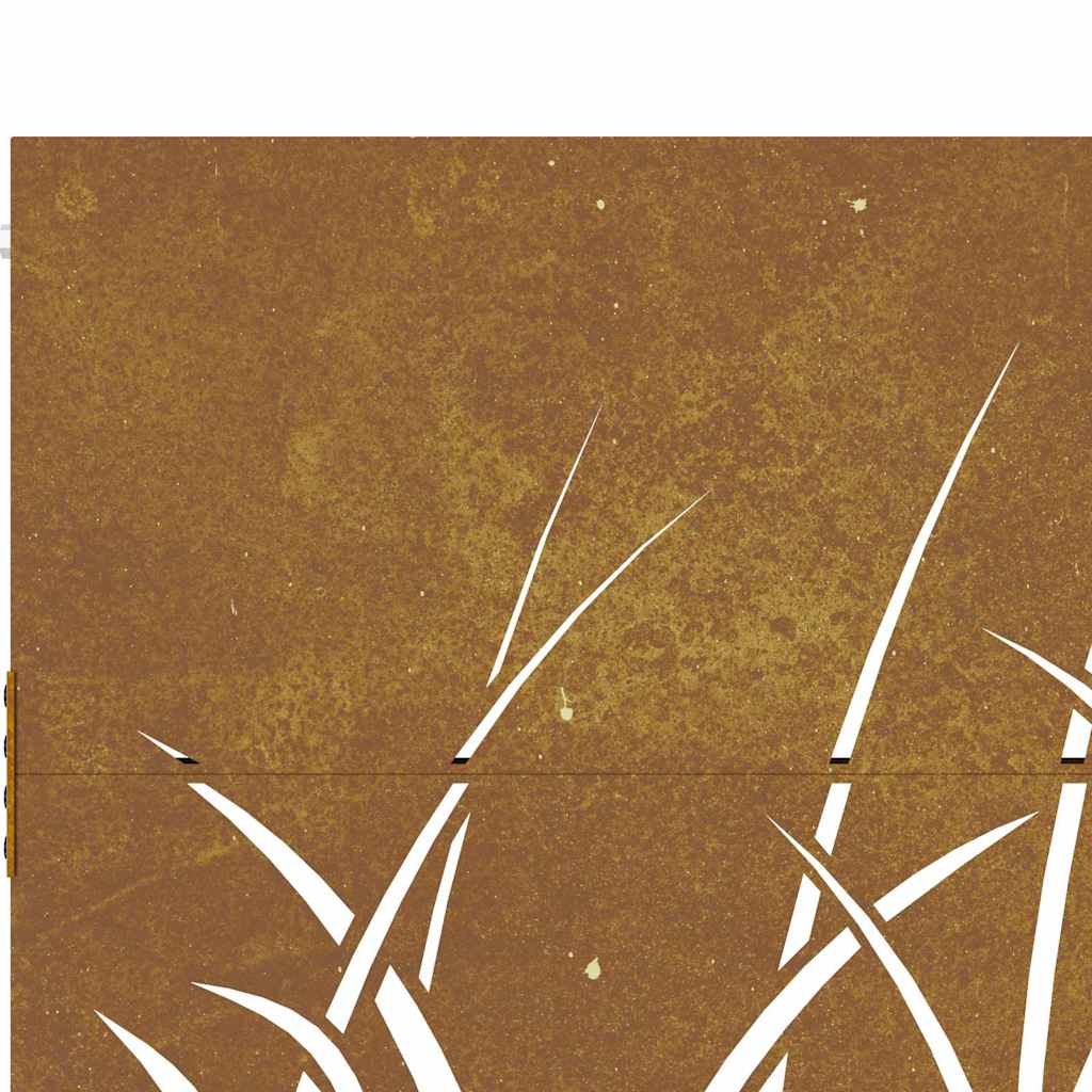 Garden Gate 85x75 cm Corten Steel Grass Design
