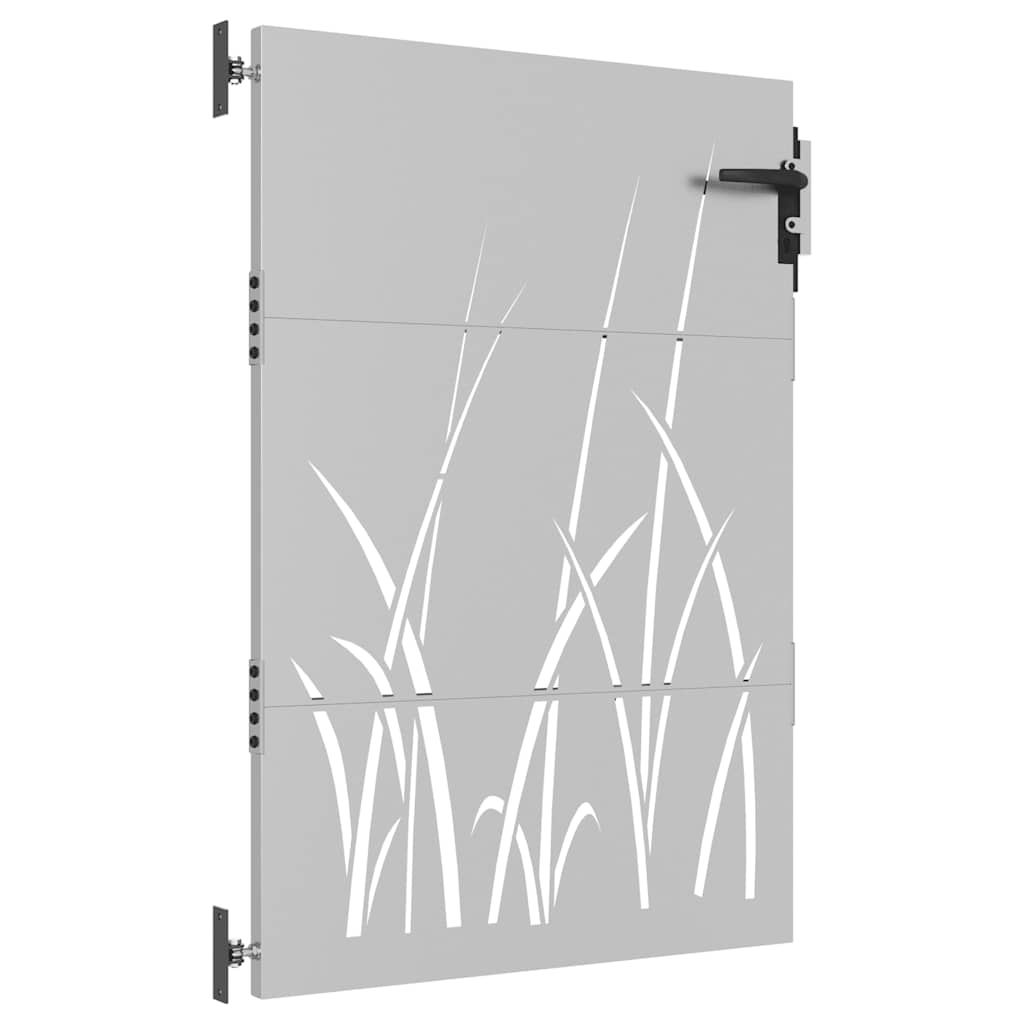 Garden Gate 85x150 cm Corten Steel Grass Design