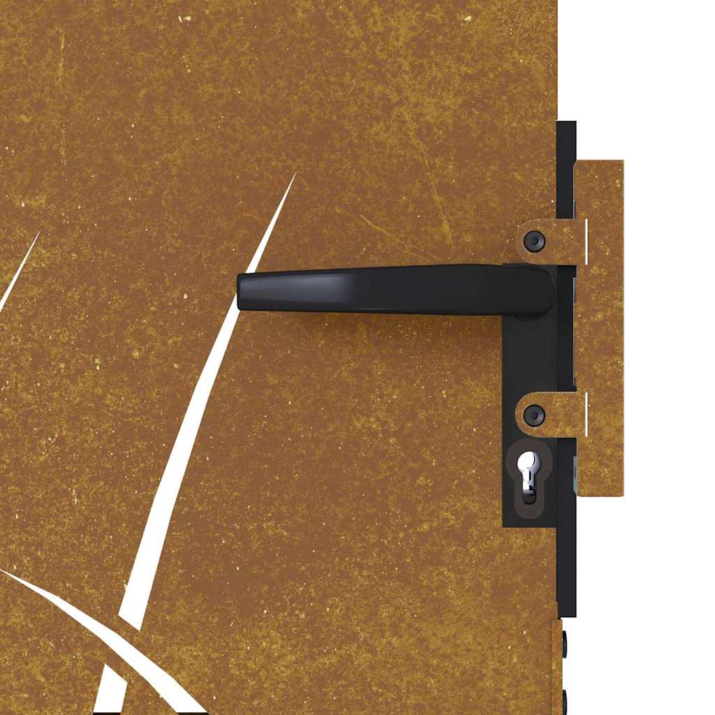 Garden Gate 100x150 cm Corten Steel Grass Design