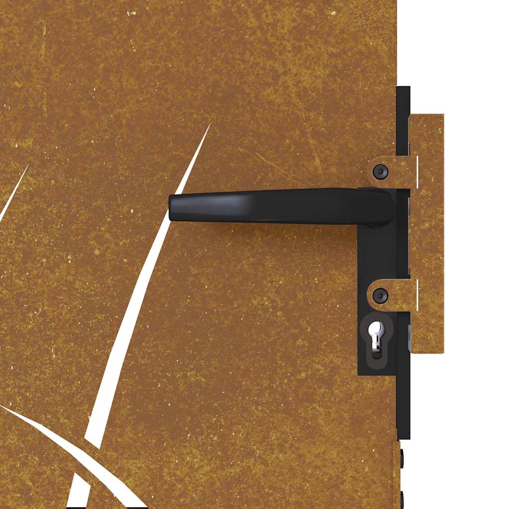 Garden Gate 100x175 cm Corten Steel Grass Design