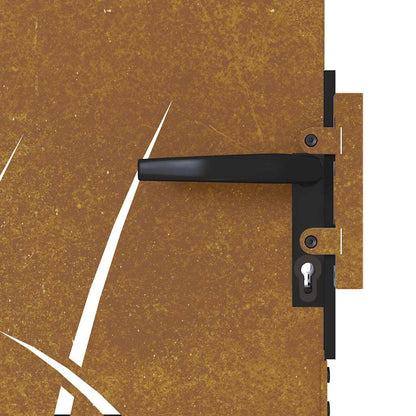 Garden Gate 100x175 cm Corten Steel Grass Design
