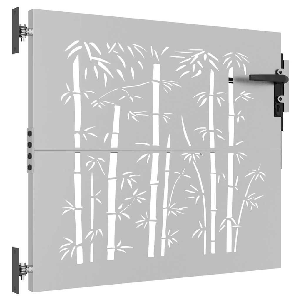 Garden Gate 85x100 cm Corten Steel Bamboo Design