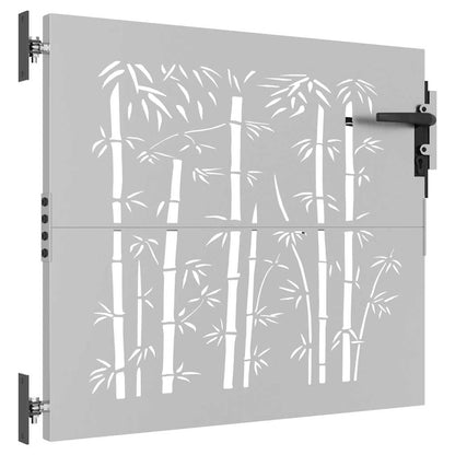 Garden Gate 85x100 cm Corten Steel Bamboo Design