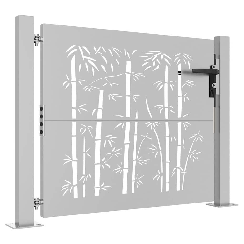 Garden Gate 100x75 cm Corten Steel Bamboo Design