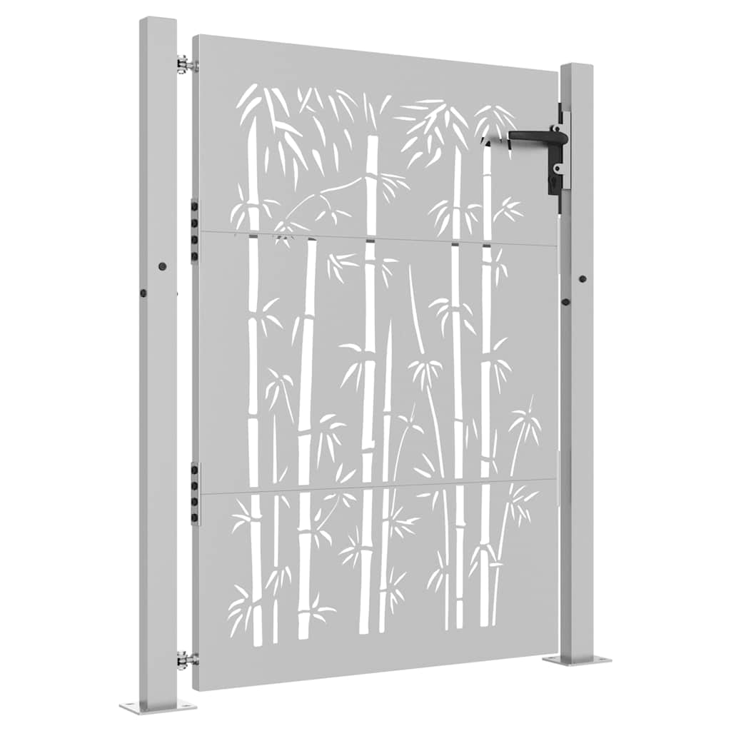 Garden Gate 100x125 cm Corten Steel Bamboo Design