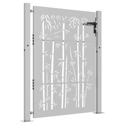 Garden Gate 100x150 cm Corten Steel Bamboo Design