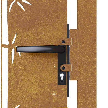 Garden Gate 100x150 cm Corten Steel Bamboo Design