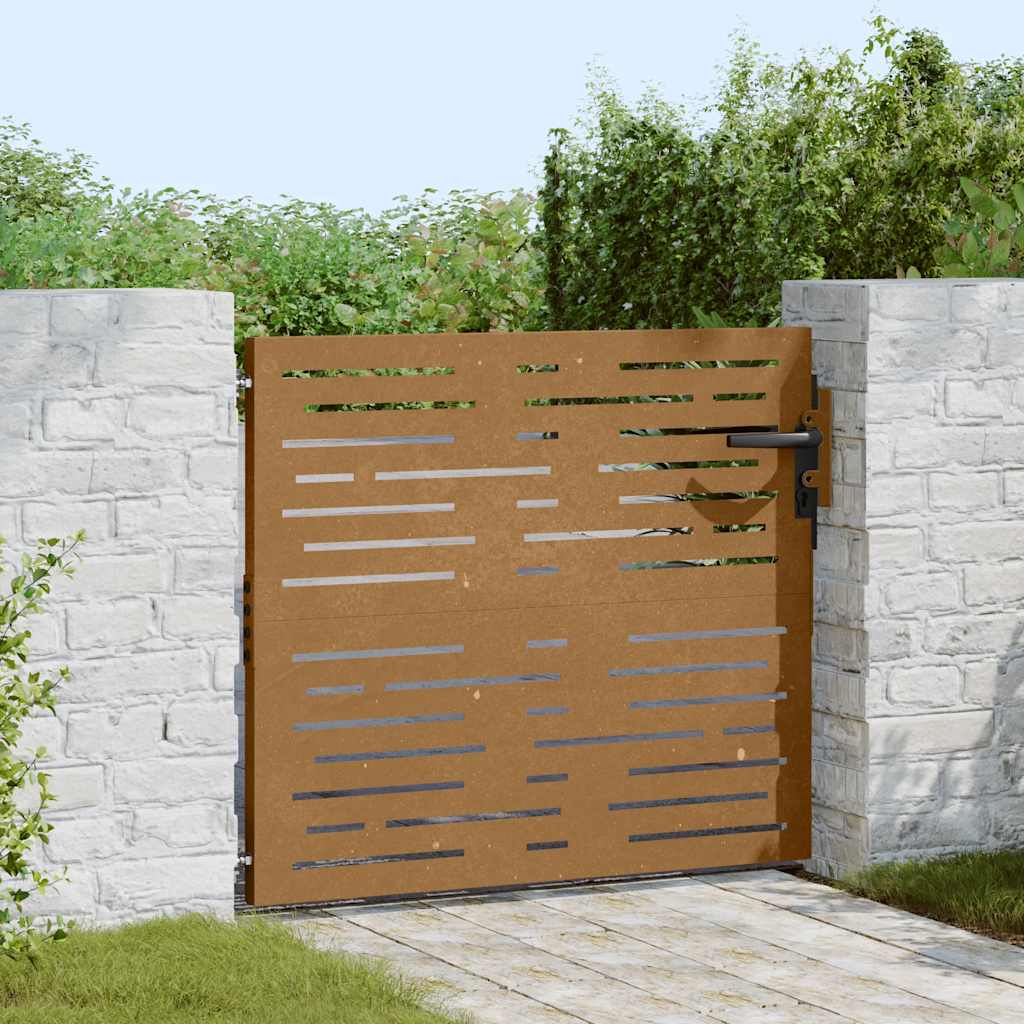 Garden Gate 85x75 cm Corten Steel Square Design