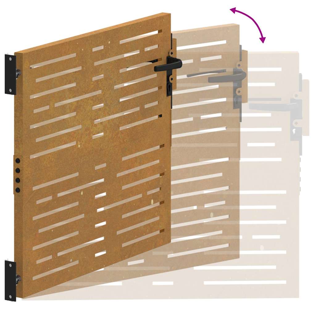 Garden Gate 85x100 cm Corten Steel Square Design