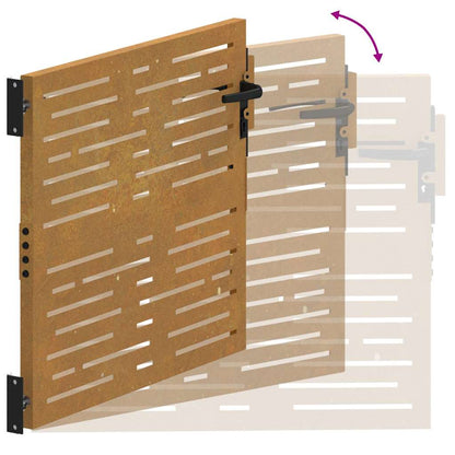 Garden Gate 85x100 cm Corten Steel Square Design