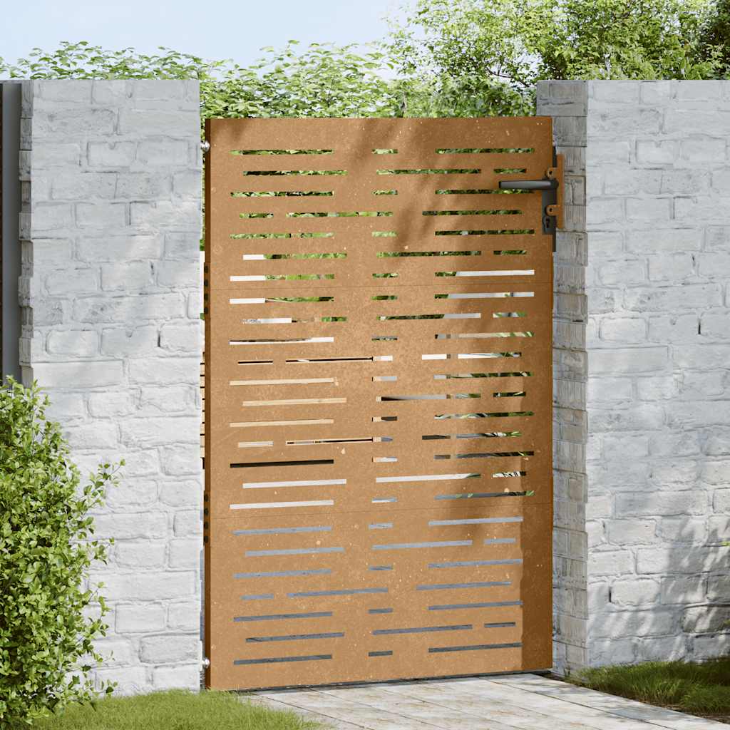 Garden Gate 85x125 cm Corten Steel Square Design